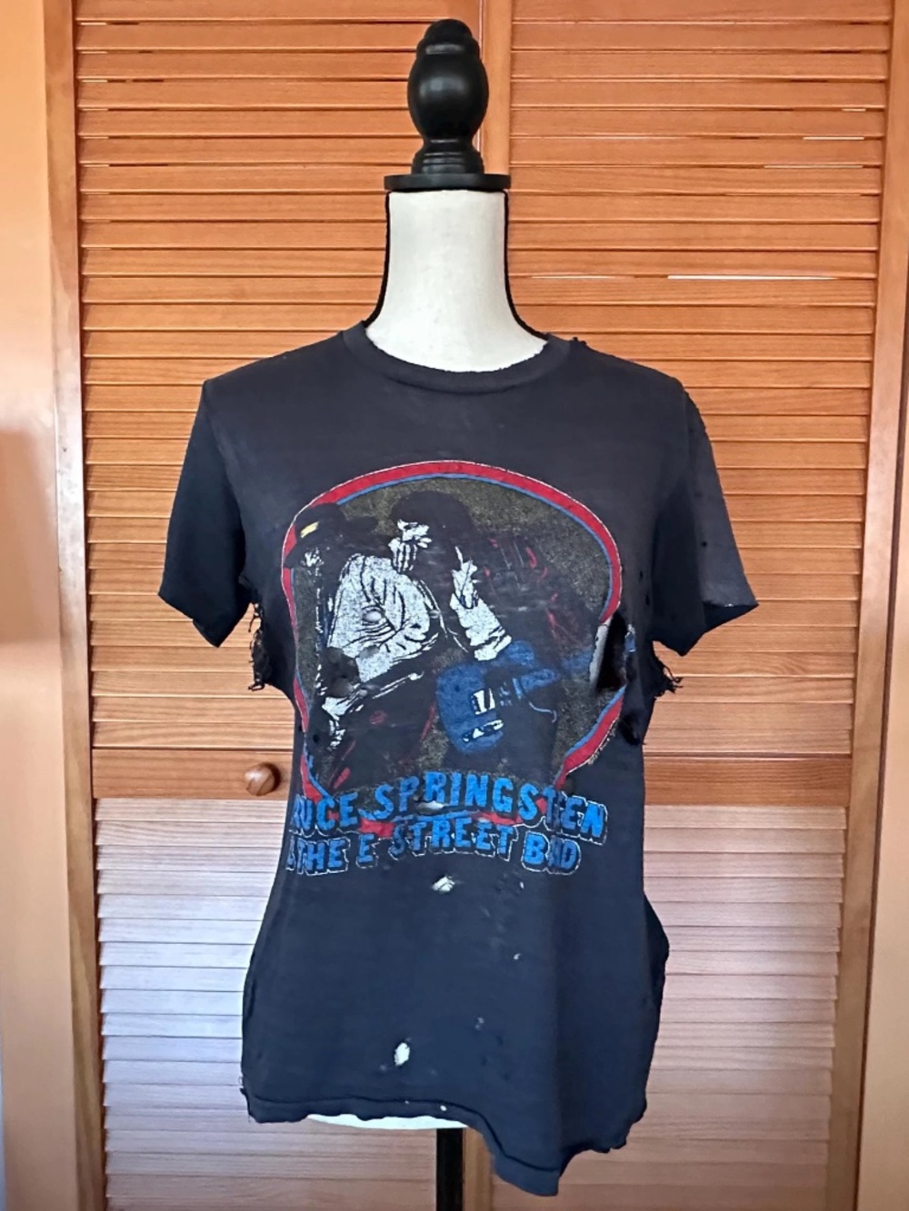 Vintage 1980 Bruce Springsteen World Tour T-Shirt WORN THIN Rock & Roll HOLY